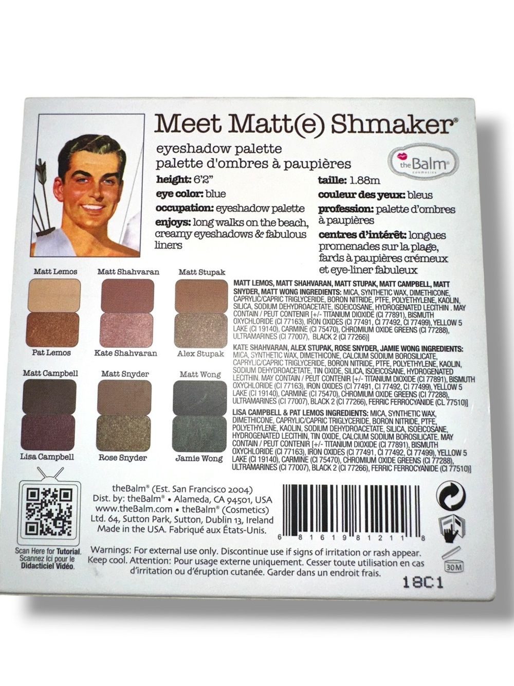 theBalm Meet Matt(e) Shmaker Eyeshadow Palette - Neutral Browns & Taupes 12 Shd - Picture 3 of 3